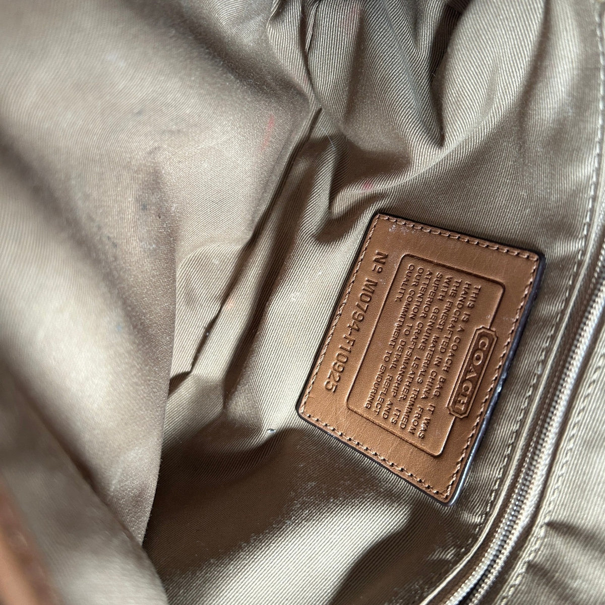 Coach Soho Signature Buckle Flap Brown Canvas Leather Shoulder Bag F10925