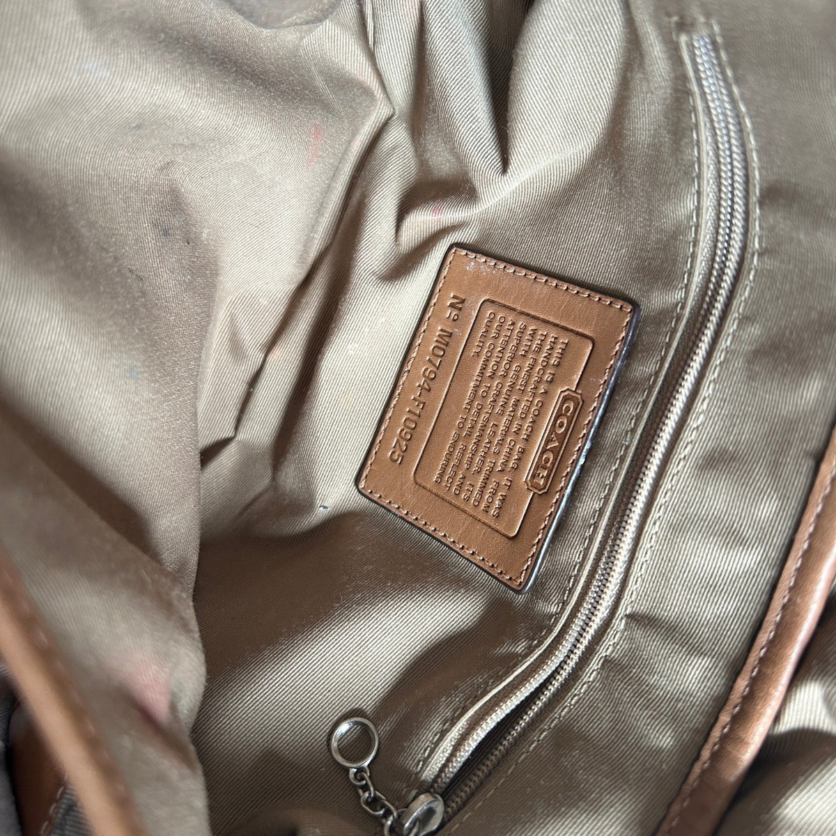 Coach Soho Signature Buckle Flap Brown Canvas Leather Shoulder Bag F10925
