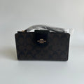 Coach Tech Phone Wallet In Signature Canvas Brown Black C2874 Clutch