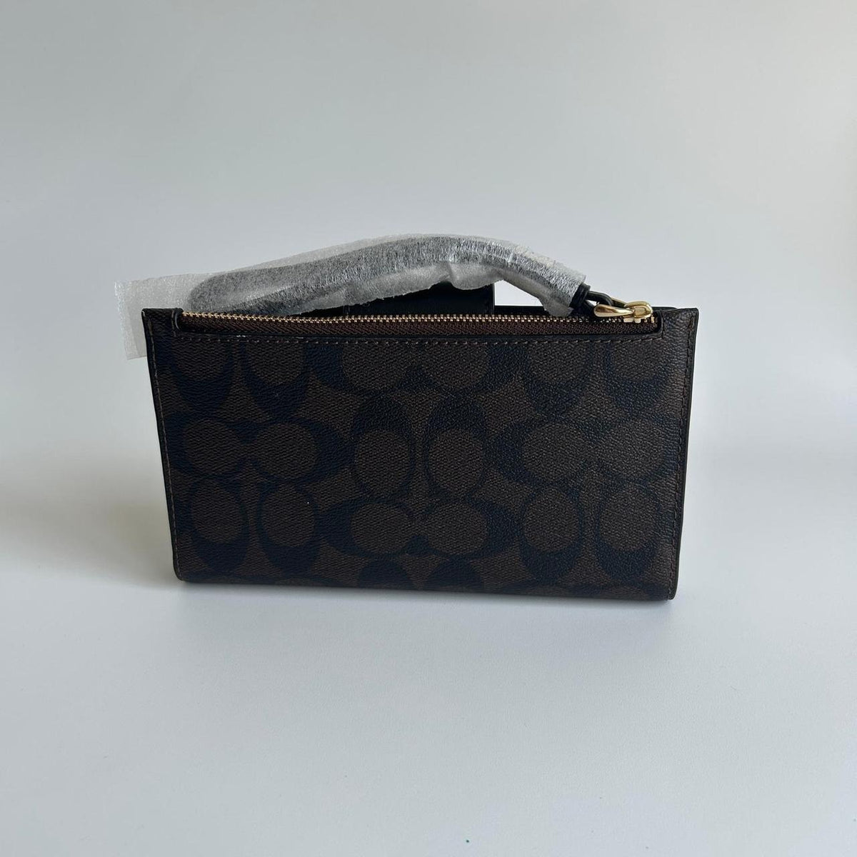 Coach Tech Phone Wallet In Signature Canvas Brown Black C2874 Clutch