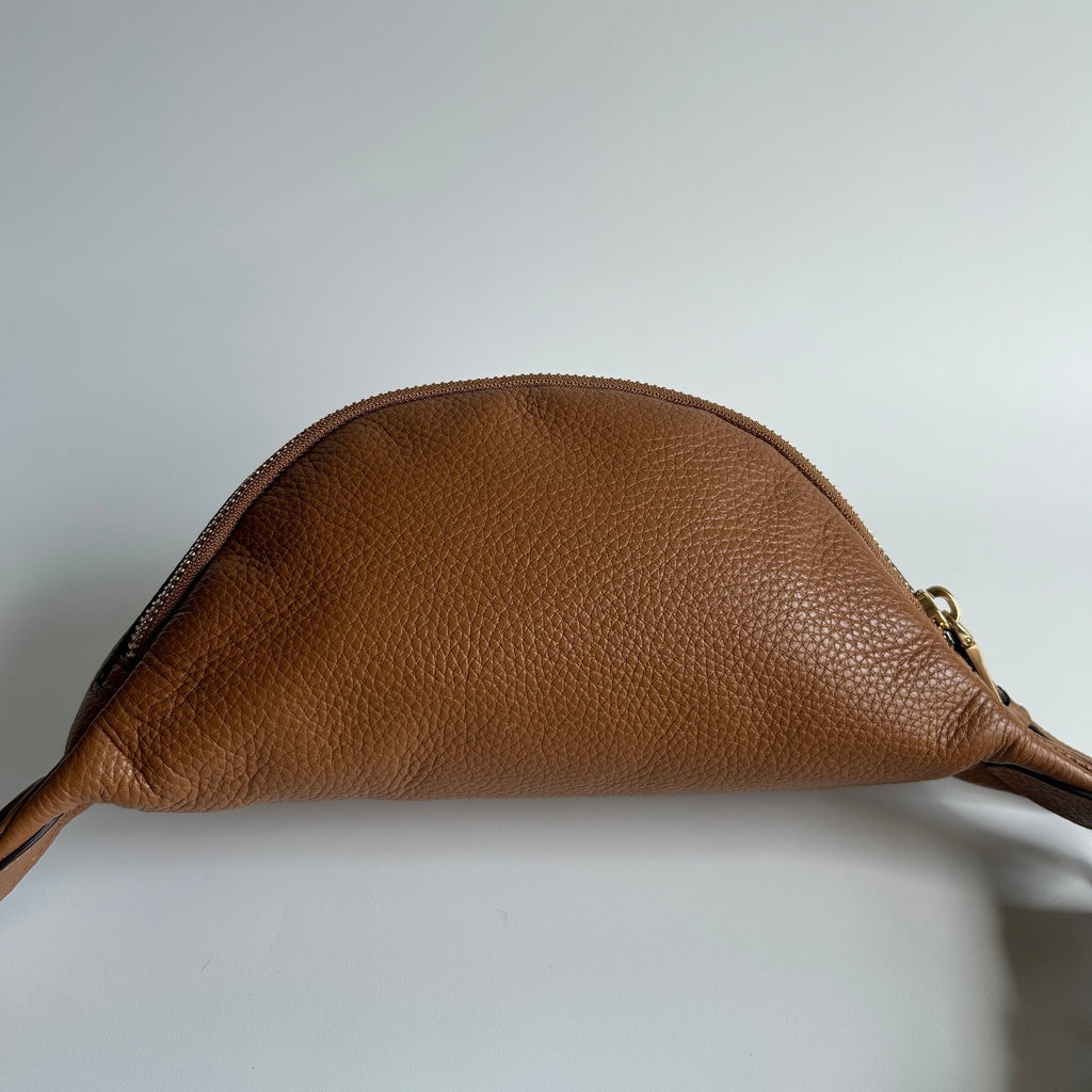 Coach Court Belt Bag Light Saddle Tan Pebbled Leather F48738