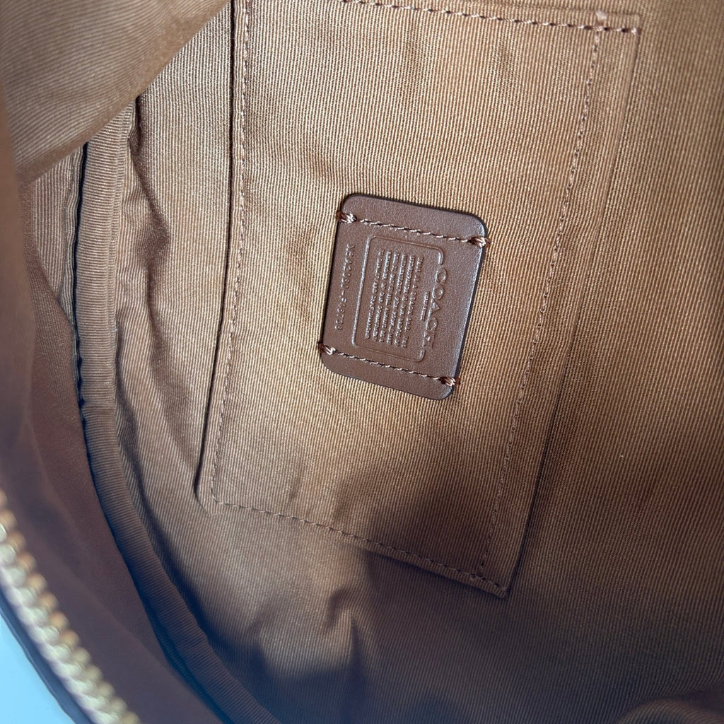 Coach Court Belt Bag Light Saddle Tan Pebbled Leather F48738